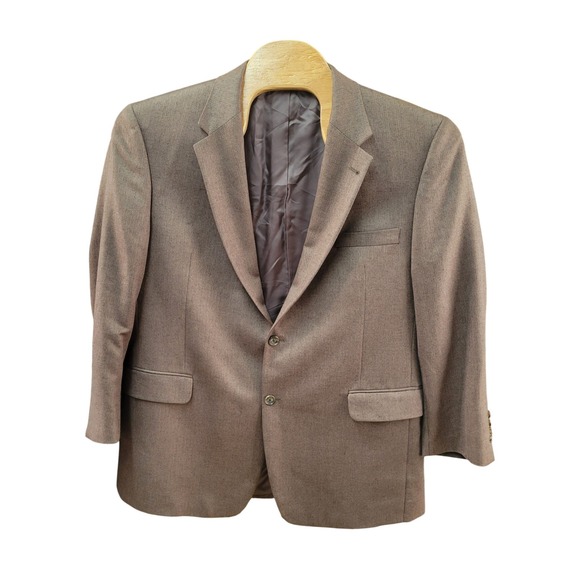 Jos. A. Bank Signature Collection Brown Silk Camel Hair Blazer Suit Jacket Coat - Picture 2 of 11